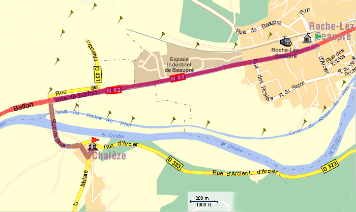 carte chemin de halage