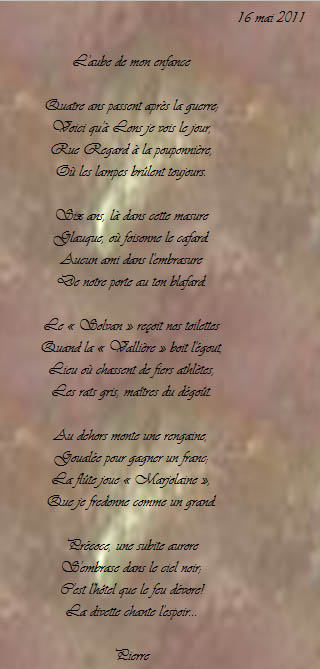L'aube de mon enfance