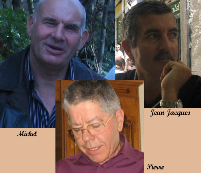 Michel  gauche, Pierre au centre et JJacques  droite